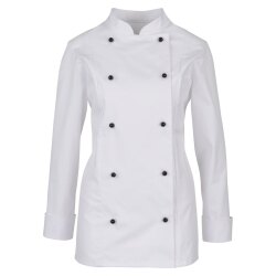 beb GASTRO Damen KOCHJACKE Stehkragen Baumwolle Weiß