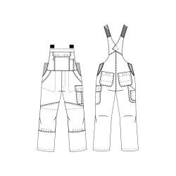 beb HANDWERK Herren Latzhose BASIC Baumwolle Grün