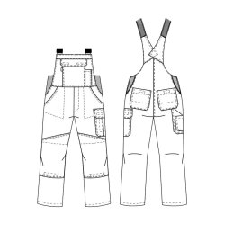 beb HANDWERK Herren Latzhose BASIC Polyestermix Grün