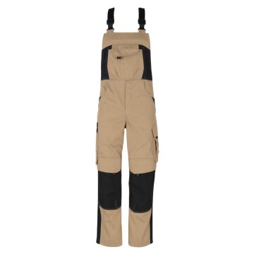 beb HANDWERK Herren Latzhose INFLAME Polyestermix Sand/Schwarz