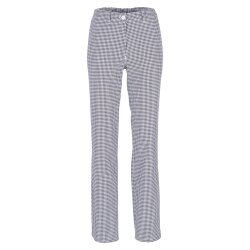 beb GASTRO Damen KOCHHOSE Baumwolle Weiß Pepita