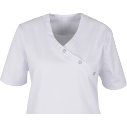beb MEDIZIN/PFLEGE Damen KASACK Kurzarm V-Neck Baumwollmix Weiß