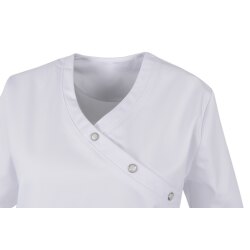 beb MEDIZIN/PFLEGE Damen KASACK Kurzarm V-Neck Baumwollmix Weiß