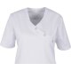beb MEDIZIN/PFLEGE Damen KASACK Kurzarm V-Neck Baumwollmix Weiß