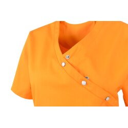 beb MEDIZIN/PFLEGE Damen KASACK Kurzarm V-Neck Baumwollmix Orange