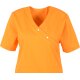 beb MEDIZIN/PFLEGE Damen KASACK Kurzarm V-Neck Baumwollmix Orange