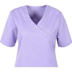 beb MEDIZIN/PFLEGE Damen KASACK Kurz V-Neck Baumwollmix Flieder