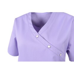 beb MEDIZIN/PFLEGE Damen KASACK Kurz V-Neck Baumwollmix Flieder