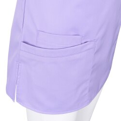 beb MEDIZIN/PFLEGE Damen KASACK Kurz V-Neck Baumwollmix Flieder