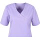 beb MEDIZIN/PFLEGE Damen KASACK Kurz V-Neck Baumwollmix Flieder