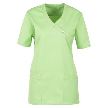 beb MEDIZIN/PFLEGE Damen KASACK Kurz V-Neck Baumwollmix Apfelgrün