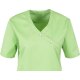 beb MEDIZIN/PFLEGE Damen KASACK Kurz V-Neck Baumwollmix Apfelgrün