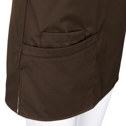 beb MEDIZIN/PFLEGE Damen KASACK Kurzarm V-Neck Baumwollmix Braun