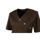 beb MEDIZIN/PFLEGE Damen KASACK Kurzarm V-Neck Baumwollmix Braun