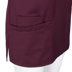 beb MEDIZIN/PFLEGE Damen KASACK Kurzarm V-Neck Baumwollmix Cassis