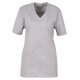 beb MEDIZIN/PFLEGE Damen KASACK Kurz V-Neck Baumwollmix Hellgrau