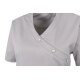 beb MEDIZIN/PFLEGE Damen KASACK Kurz V-Neck Baumwollmix Hellgrau