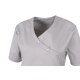 beb MEDIZIN/PFLEGE Damen KASACK Kurz V-Neck Baumwollmix Hellgrau