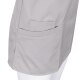 beb MEDIZIN/PFLEGE Damen KASACK Kurz V-Neck Baumwollmix Hellgrau