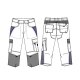 beb HANDWERK Herren Piratenhose Polyestermix Schwarz/Grau