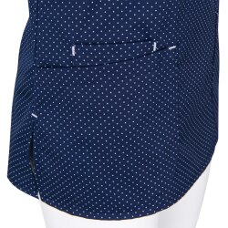 beb MEDIZIN/PFLEGE Damen KASACK Kurzarm V-Neck Marine gepunktet