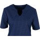 beb MEDIZIN/PFLEGE Damen KASACK Kurzarm V-Neck Marine gepunktet