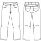 Größe 58 beb Herren Bundhose Jeansform Weiß 64 % Polyester 34 % Baumwolle 2 % Elastolefin