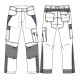 beb HANDWERK Herren Bundhose INFLAME Polyestermix Grün/Schwarz 56