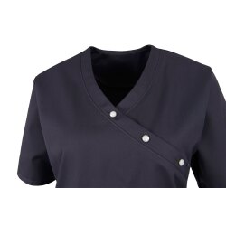 beb MEDIZIN/PFLEGE Damen KASACK V-Neck Baumwollmix Dunkelgrau L