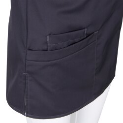 beb MEDIZIN/PFLEGE Damen KASACK V-Neck Baumwollmix Dunkelgrau L