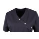 beb MEDIZIN/PFLEGE Damen KASACK V-Neck Baumwollmix Dunkelgrau L