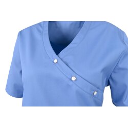 beb MEDIZIN/PFLEGE Damen KASACK Kurzarm V-Neck Baumwollmix Petrol L