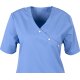 beb MEDIZIN/PFLEGE Damen KASACK Kurzarm V-Neck Baumwollmix Petrol L