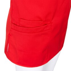 beb MEDIZIN/PFLEGE Damen KASACK Kurzarm V-Neck Baumwollmix Rot M
