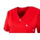 beb MEDIZIN/PFLEGE Damen KASACK Kurzarm V-Neck Baumwollmix Rot M