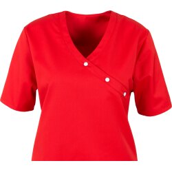 beb MEDIZIN/PFLEGE Damen KASACK Kurzarm V-Neck Baumwollmix Rot L