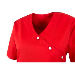 beb MEDIZIN/PFLEGE Damen KASACK Kurzarm V-Neck Baumwollmix Rot L