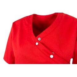 beb MEDIZIN/PFLEGE Damen KASACK Kurzarm V-Neck Baumwollmix Rot L
