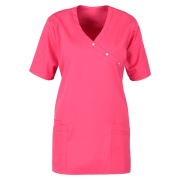 beb MEDIZIN/PFLEGE Damen KASACK Kurzarm V-Neck Baumwollmix Pink L