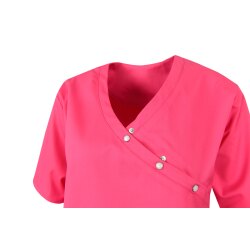 beb MEDIZIN/PFLEGE Damen KASACK Kurzarm V-Neck Baumwollmix Pink L