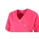 beb MEDIZIN/PFLEGE Damen KASACK Kurzarm V-Neck Baumwollmix Pink L