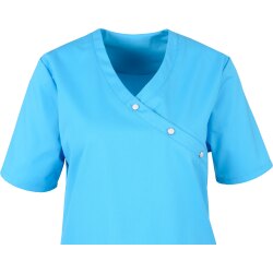 beb MEDIZIN/PFLEGE Damen KASACK Kurzarm V-Neck Baumwollmix Azur M