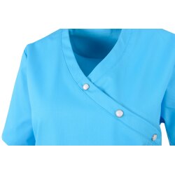 beb MEDIZIN/PFLEGE Damen KASACK Kurzarm V-Neck Baumwollmix Azur M