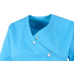 beb MEDIZIN/PFLEGE Damen KASACK Kurzarm V-Neck Baumwollmix Azur M