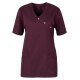 beb MEDIZIN/PFLEGE Damen KASACK Kurzarm V-Neck Baumwollmix Cassis 3XL