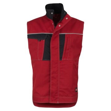 beb HANDWERK Herren Weste INFLAME Polyestermix Rot/Schwarz