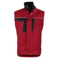 beb HANDWERK Herren Weste INFLAME Polyestermix Rot/Schwarz