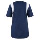 beb MEDIZIN/PFLEGE Damen KASACK Kurzarm V-Neck Marine gepunktet
