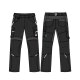 beb HANDWERK Herren Bundhose FLEX Polyestermix Grau/Schwarz