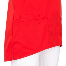 beb MEDIZIN/PFLEGE Damen KASACK Kurzarm Rundhals Modern-Fit Rot XXL